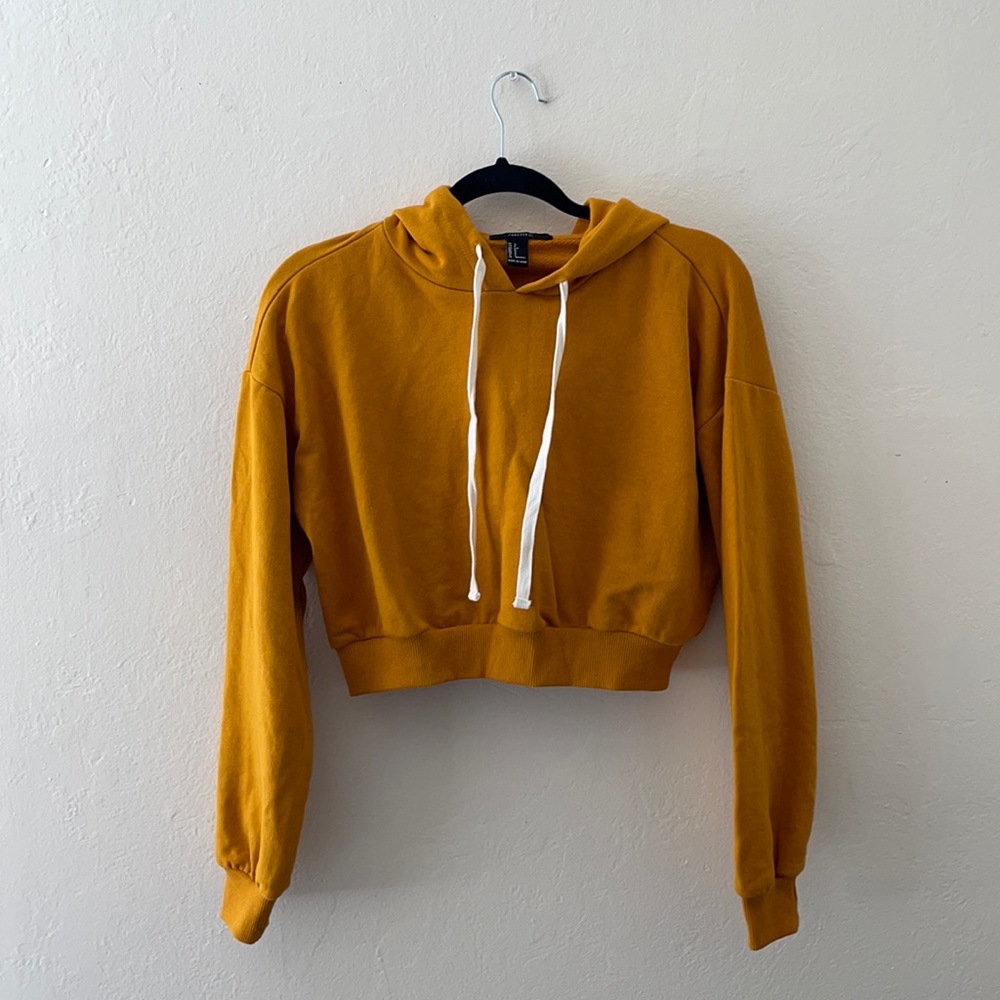 Mustard yellow cropped sweater